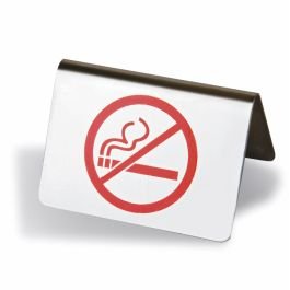 No Smoking Sign tent type, Stainless Steel