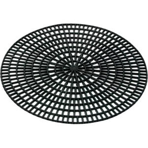 Nonslip Tray Mat Black Round 14 Inch