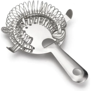 Hawthorn Strainer , 4 Prongs ,Stainless Steel