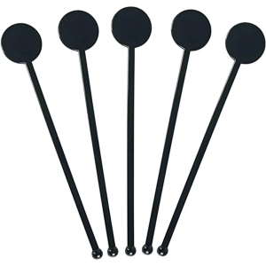Cocktails Stirrer , Disk end , Black 1x250 Pcs